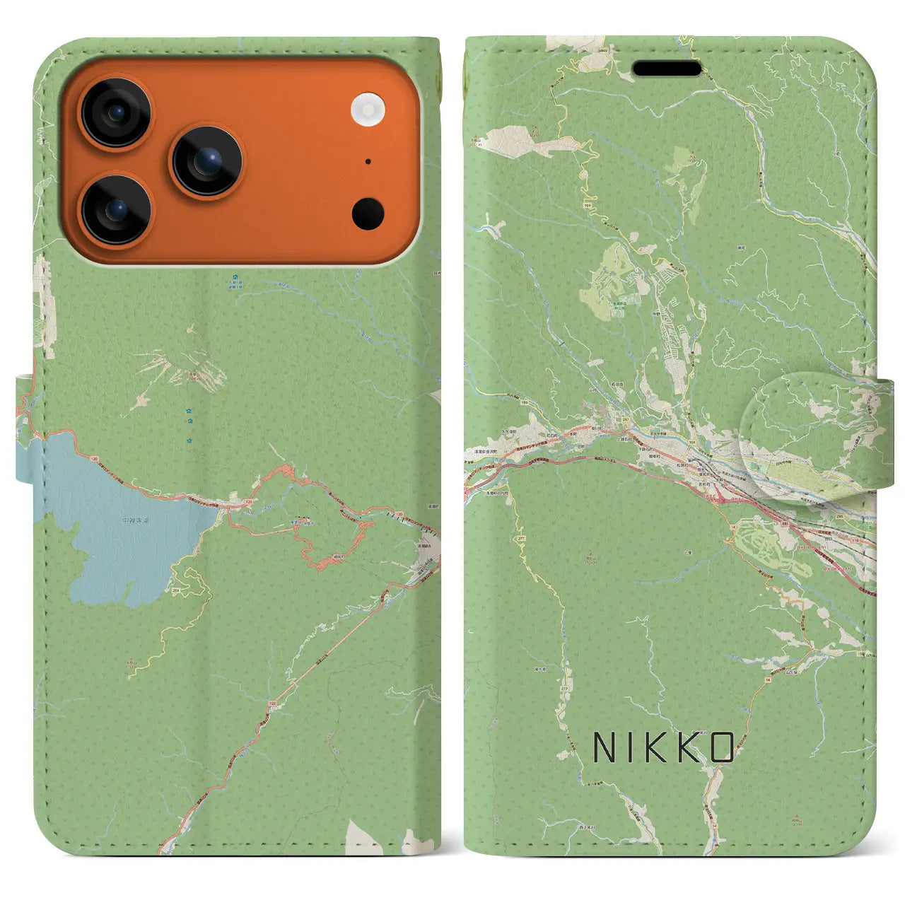 【日光(栃木県)】地図柄iPhoneケース(手帳タイプ)