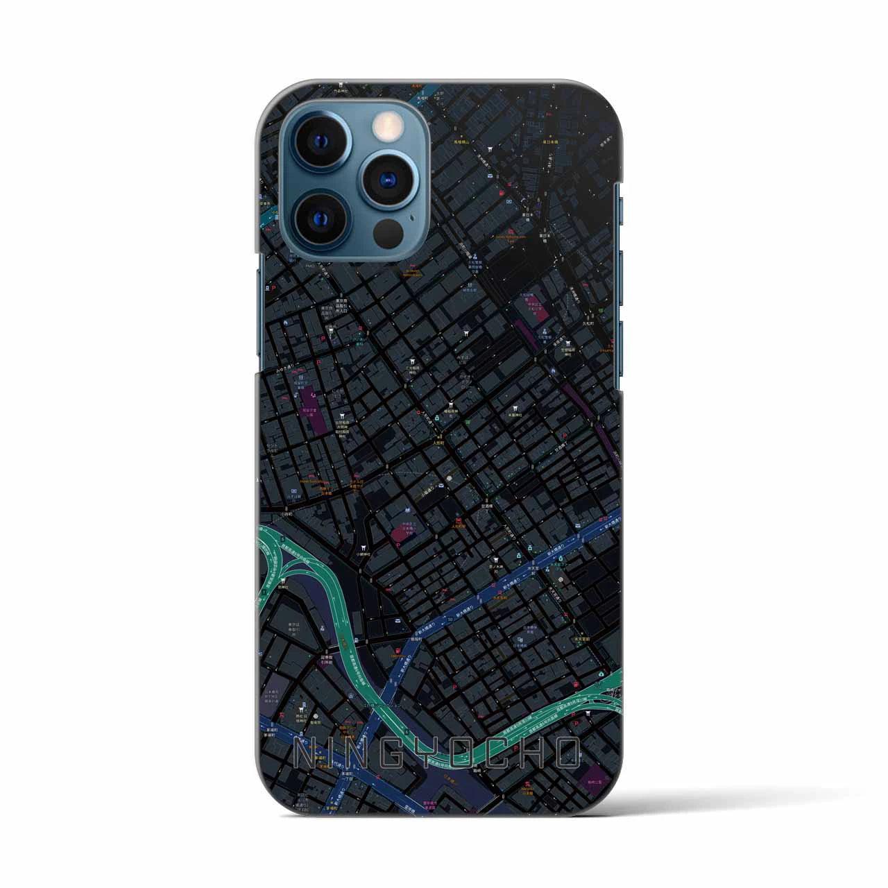 【人形町(東京都)】地図柄iPhoneケース(バックカバータイプ)