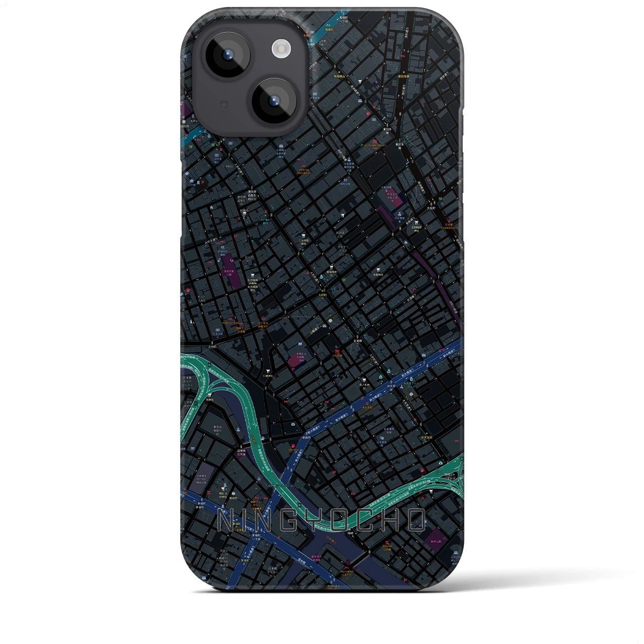 【人形町(東京都)】地図柄iPhoneケース(バックカバータイプ)