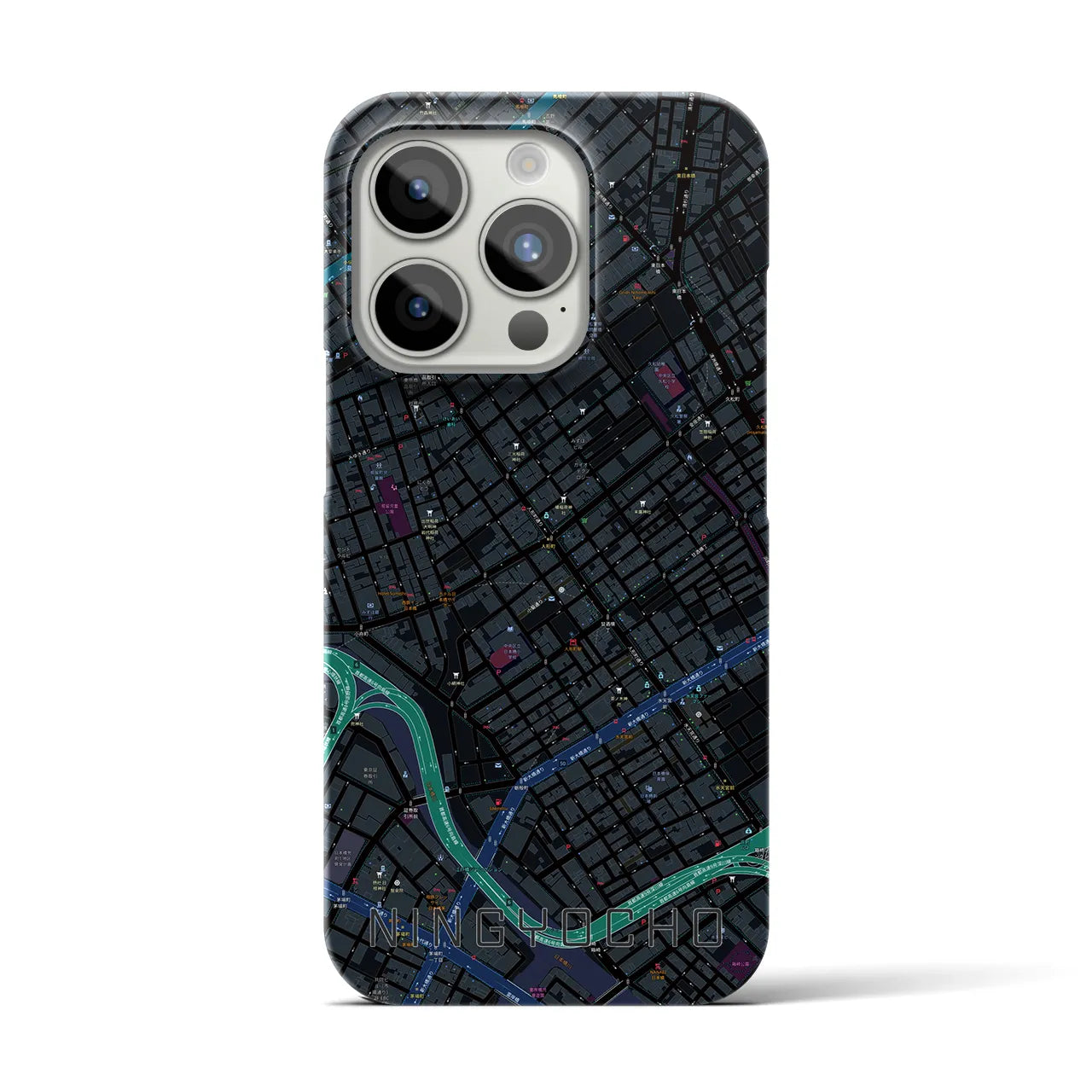 【人形町(東京都)】地図柄iPhoneケース(バックカバータイプ)