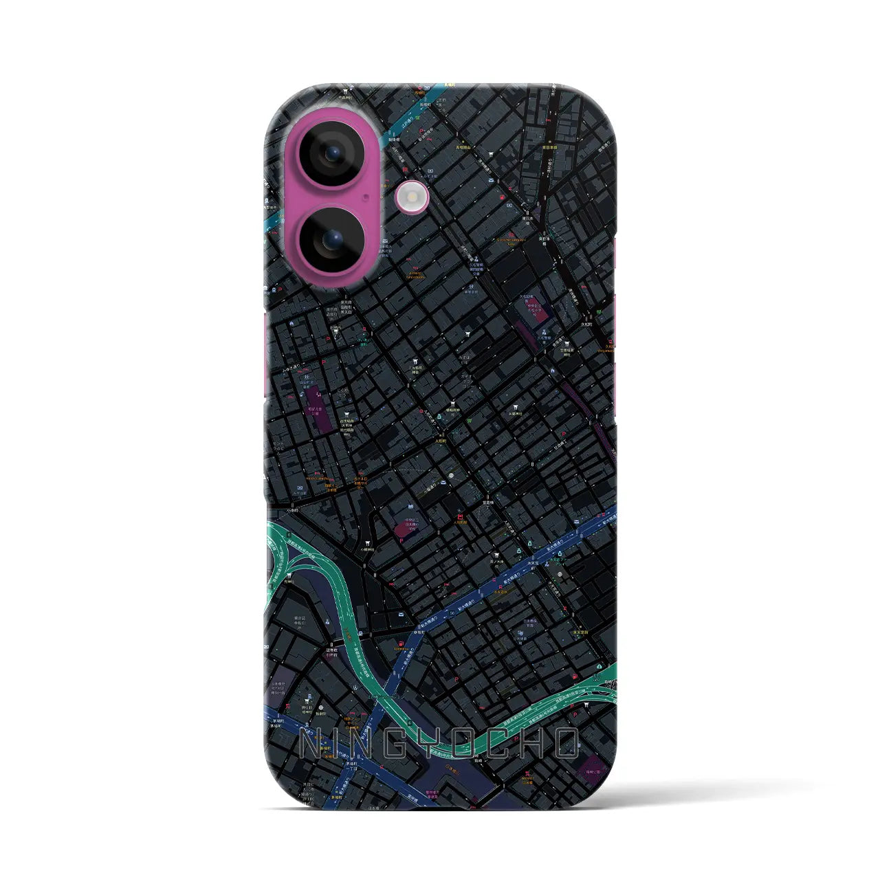 【人形町(東京都)】地図柄iPhoneケース(バックカバータイプ)