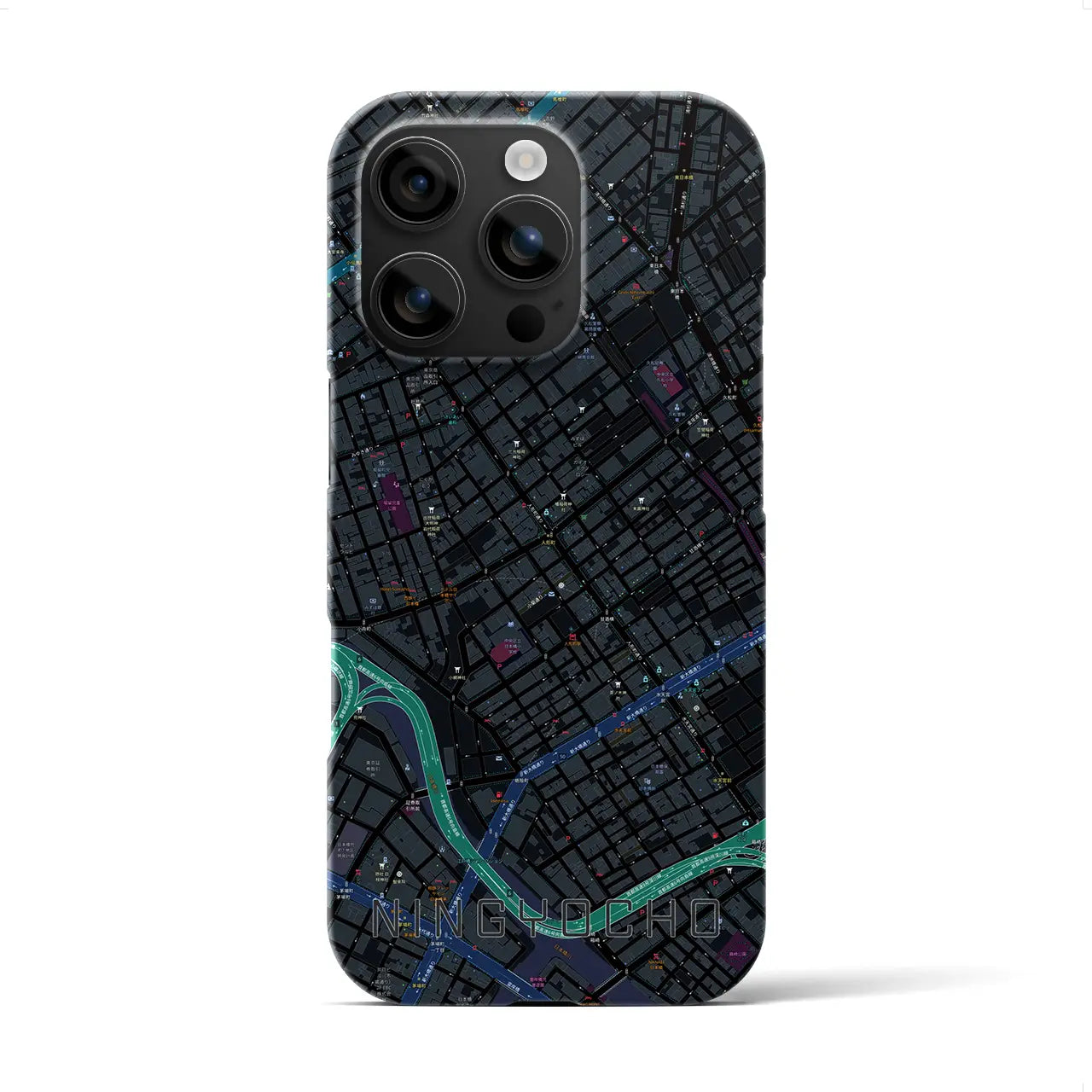 【人形町(東京都)】地図柄iPhoneケース(バックカバータイプ)