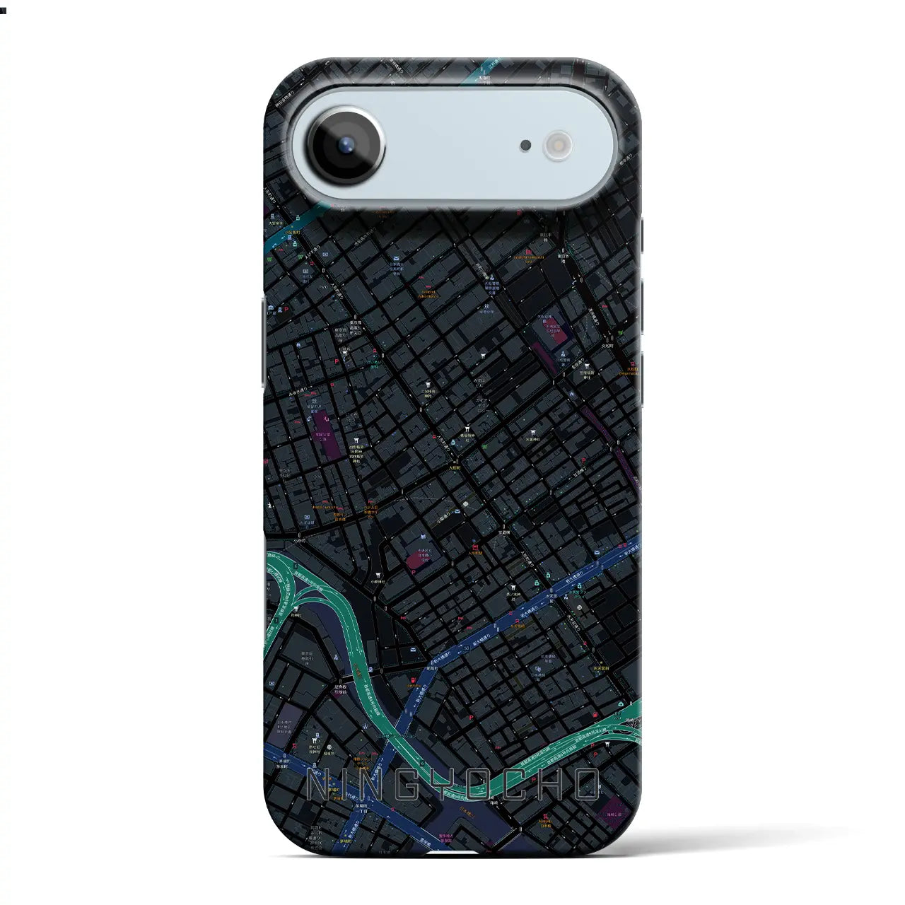 【人形町(東京都)】地図柄iPhoneケース(バックカバータイプ)