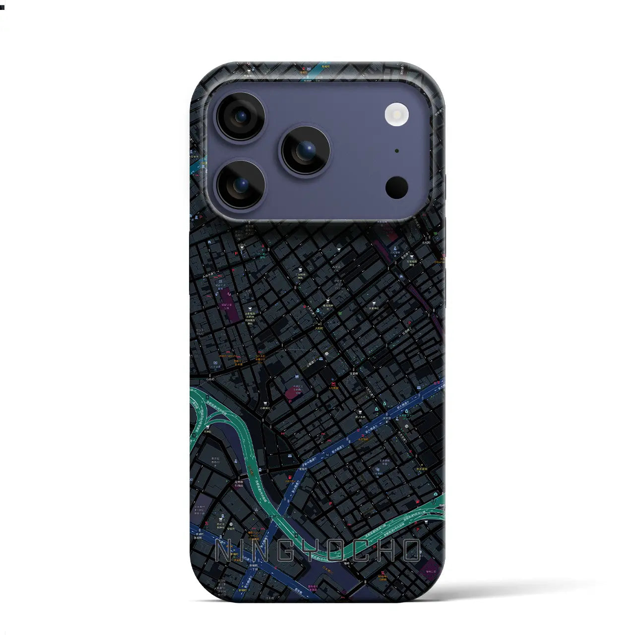 【人形町(東京都)】地図柄iPhoneケース(バックカバータイプ)