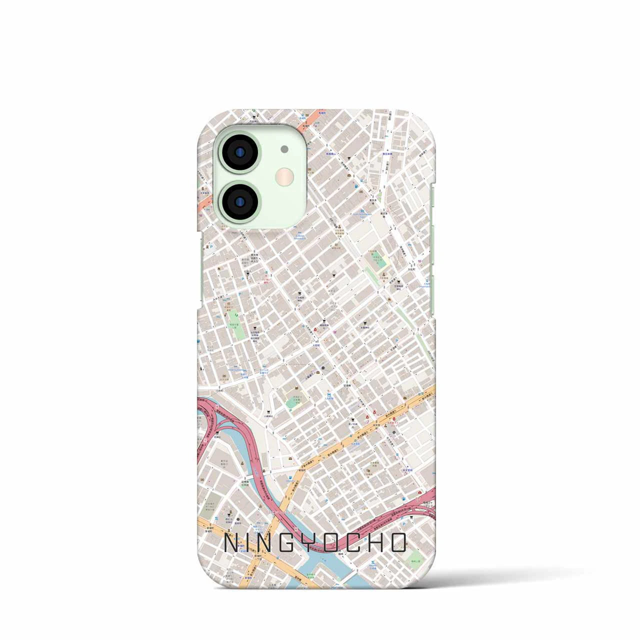 【人形町(東京都)】地図柄iPhoneケース(バックカバータイプ)