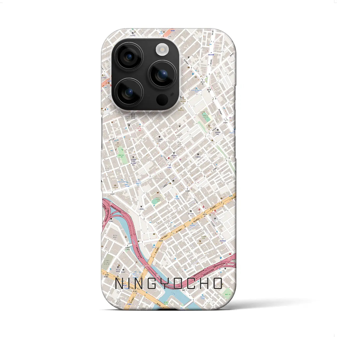 【人形町(東京都)】地図柄iPhoneケース(バックカバータイプ)