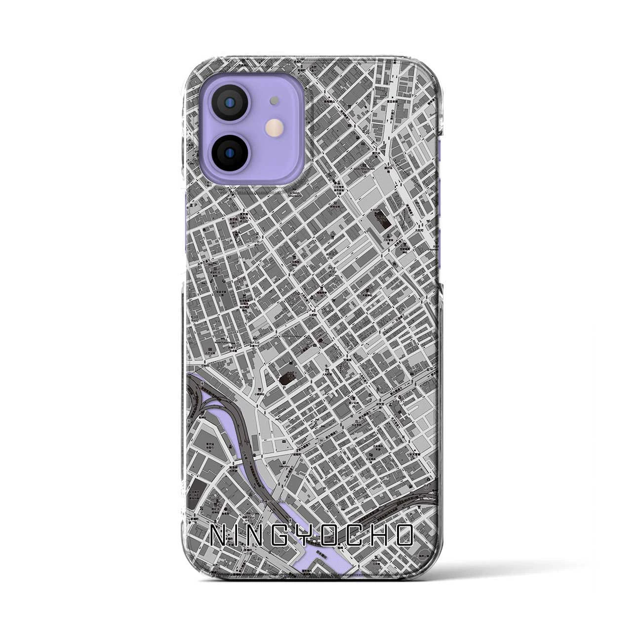 【人形町(東京都)】地図柄iPhoneケース(クリアタイプ)