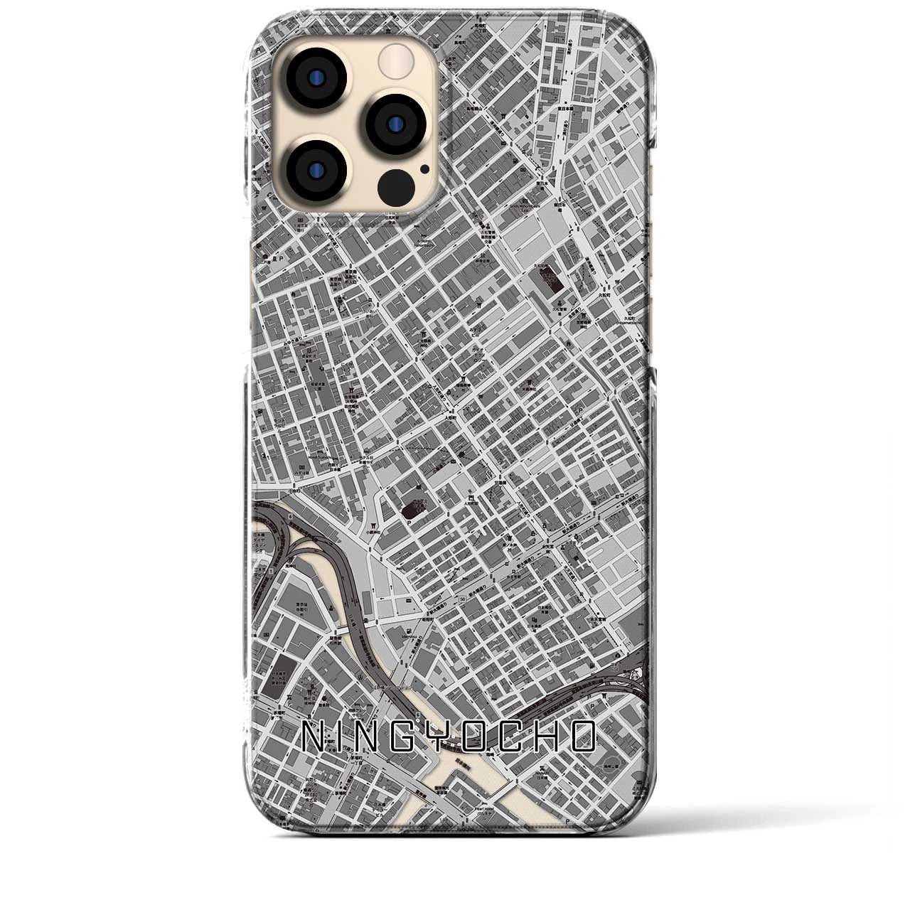 【人形町(東京都)】地図柄iPhoneケース(クリアタイプ)