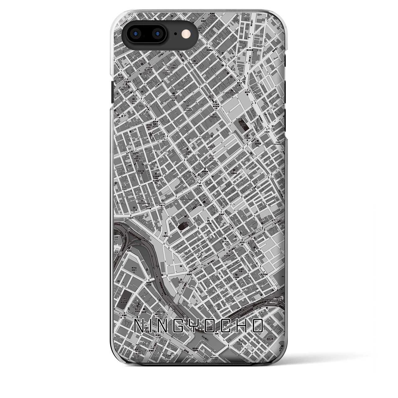 【人形町(東京都)】地図柄iPhoneケース(クリアタイプ)