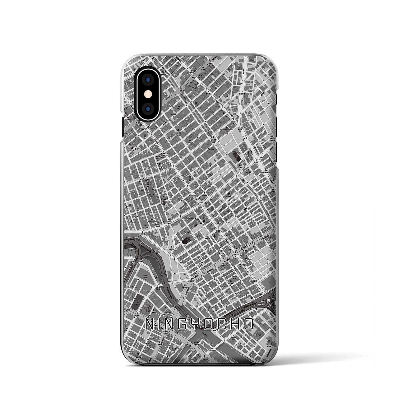 【人形町(東京都)】地図柄iPhoneケース(クリアタイプ)