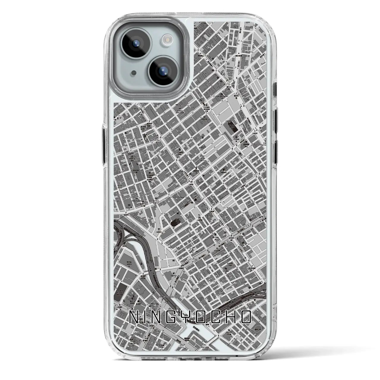 【人形町(東京都)】地図柄iPhoneケース(MagSafeタイプ)