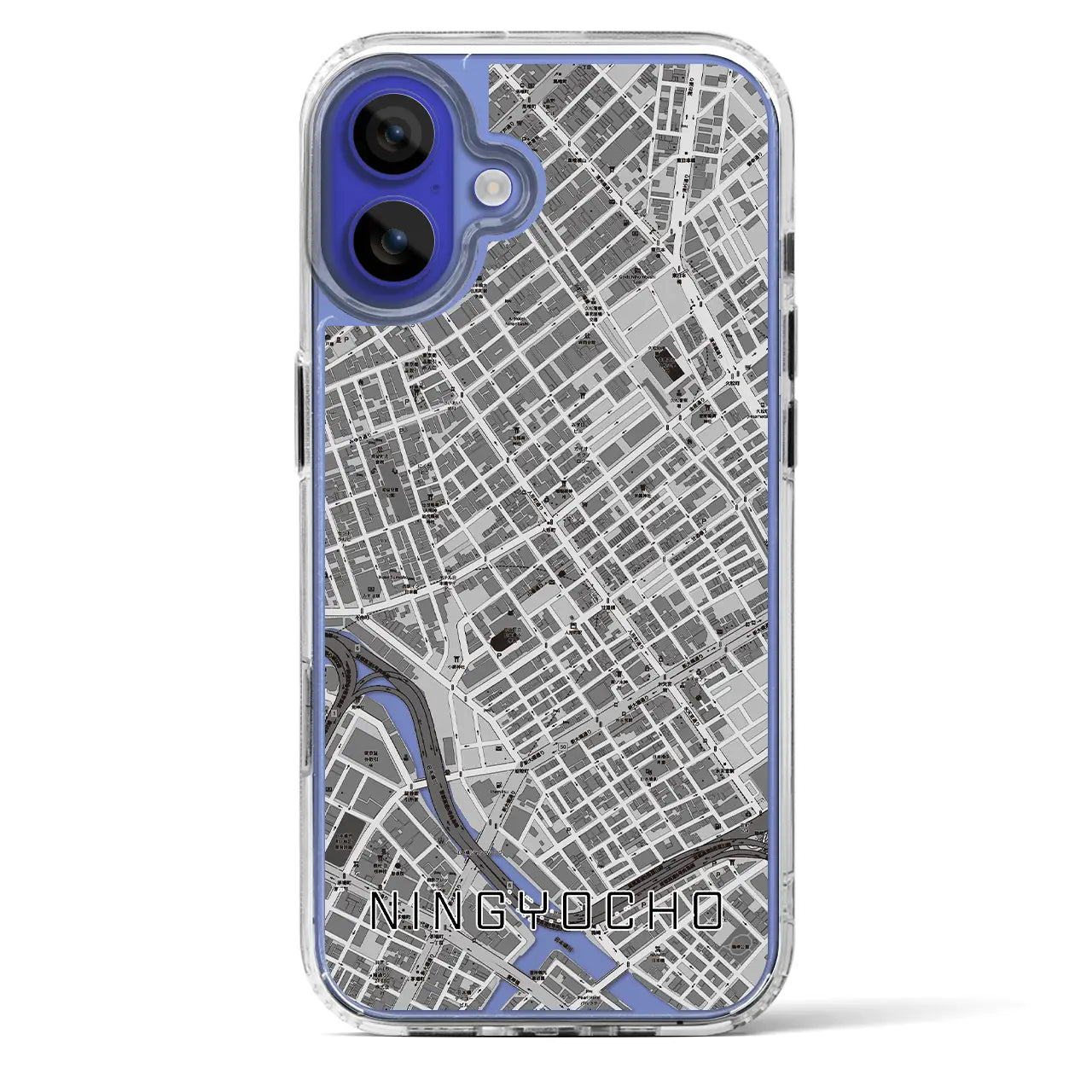 【人形町(東京都)】地図柄iPhoneケース(MagSafeタイプ)
