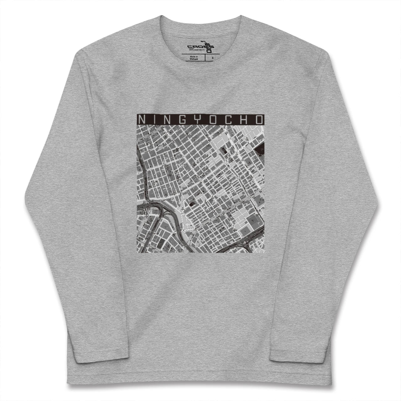 【人形町(東京都)】地図柄ロングスリーブTシャツ