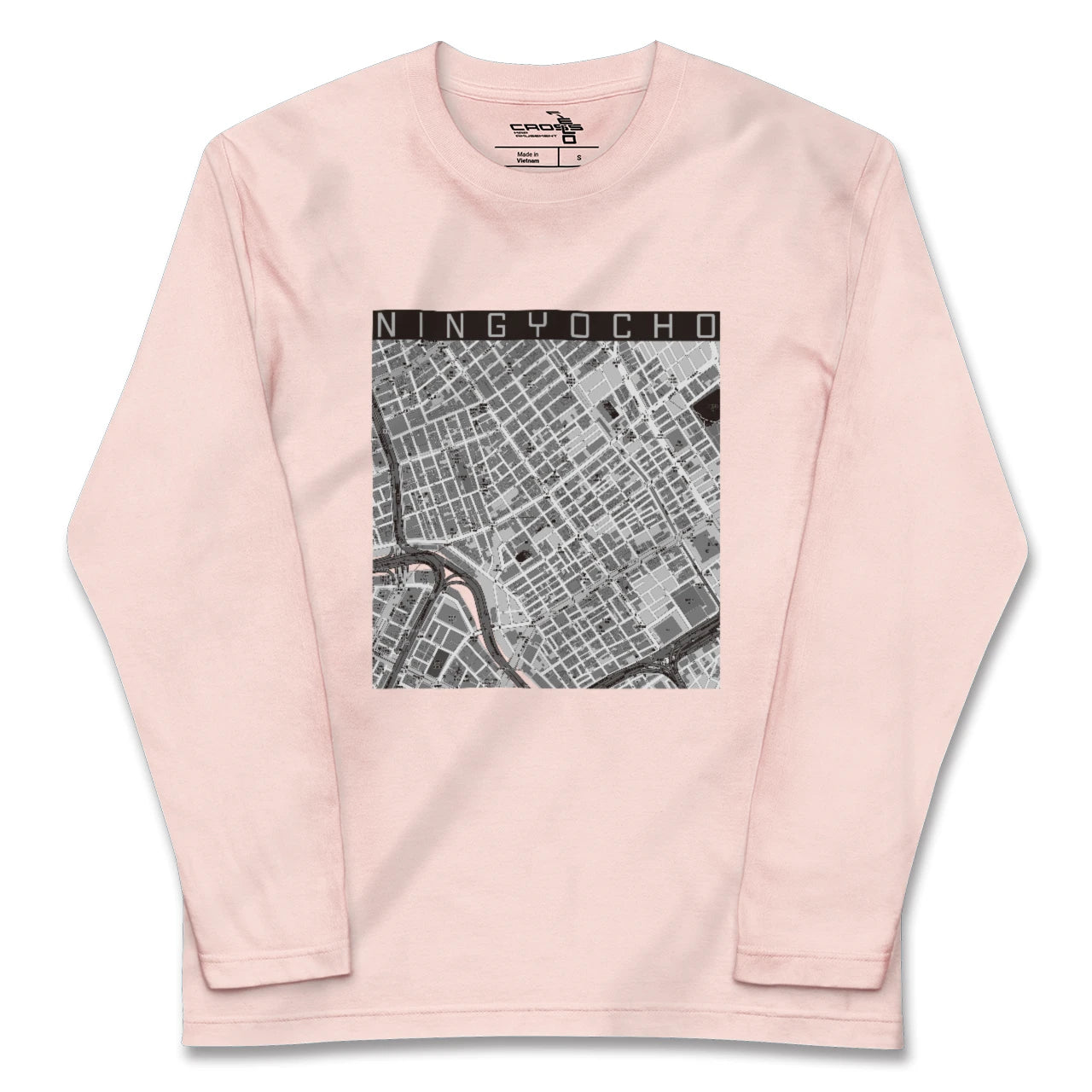 【人形町(東京都)】地図柄ロングスリーブTシャツ