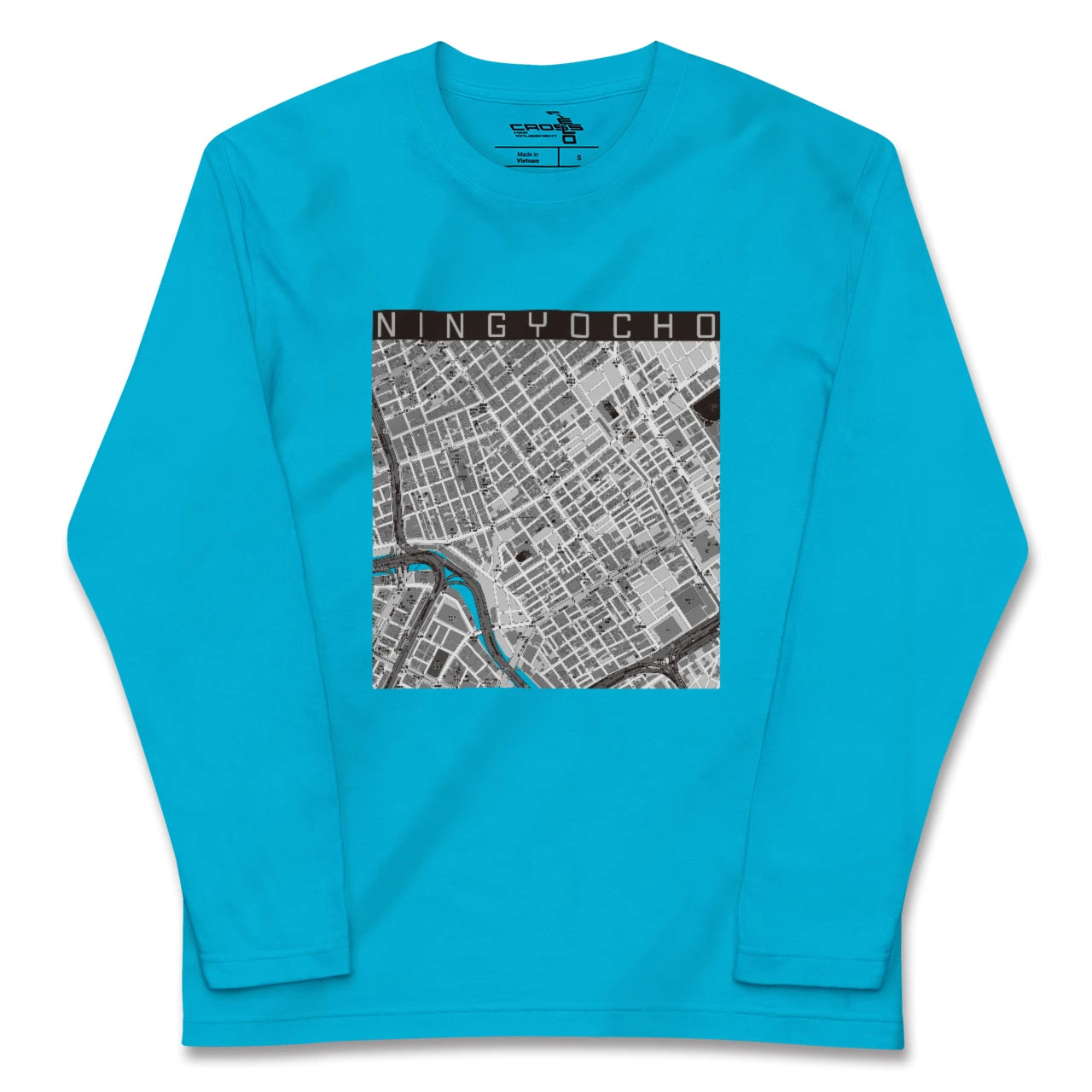 【人形町(東京都)】地図柄ロングスリーブTシャツ