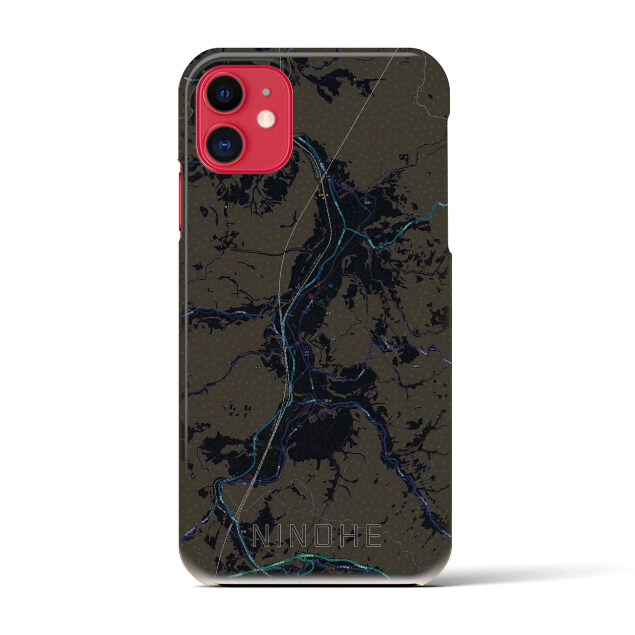 【二戸(岩手県)】地図柄iPhoneケース(バックカバータイプ)