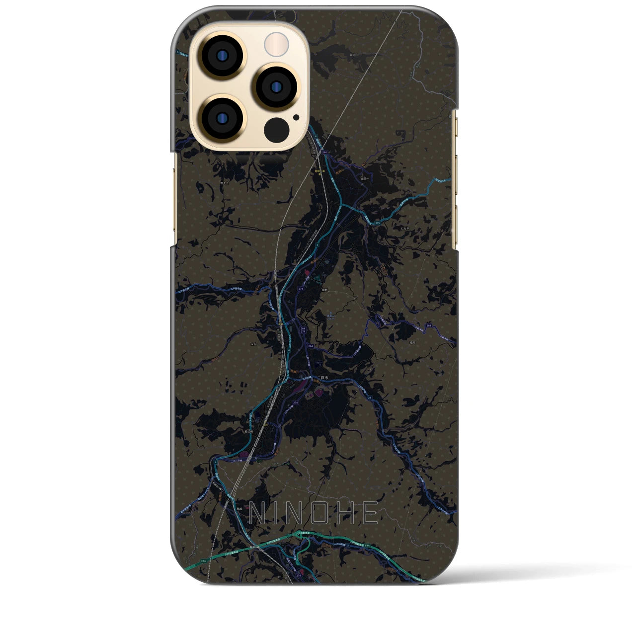 【二戸(岩手県)】地図柄iPhoneケース(バックカバータイプ)
