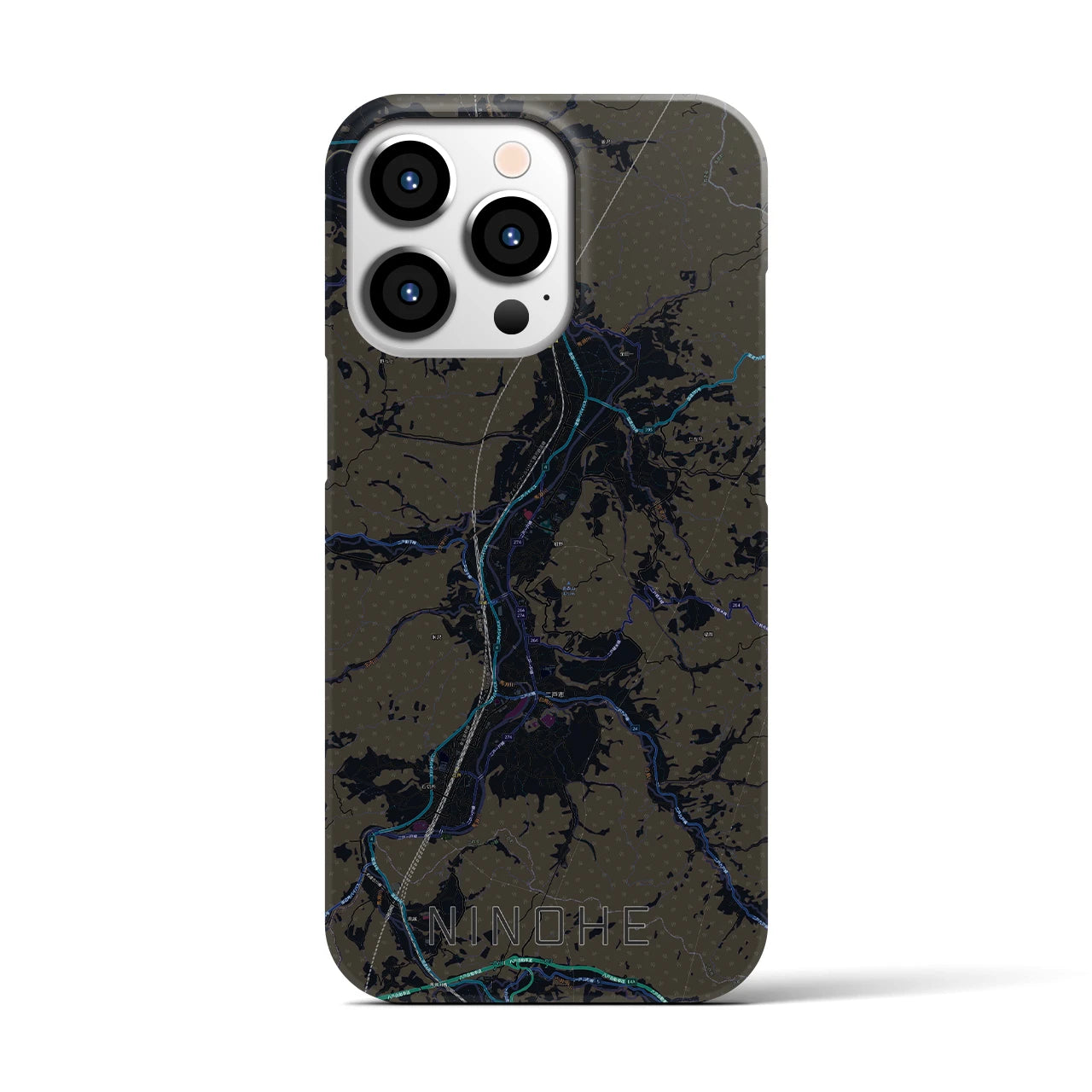 【二戸(岩手県)】地図柄iPhoneケース(バックカバータイプ)