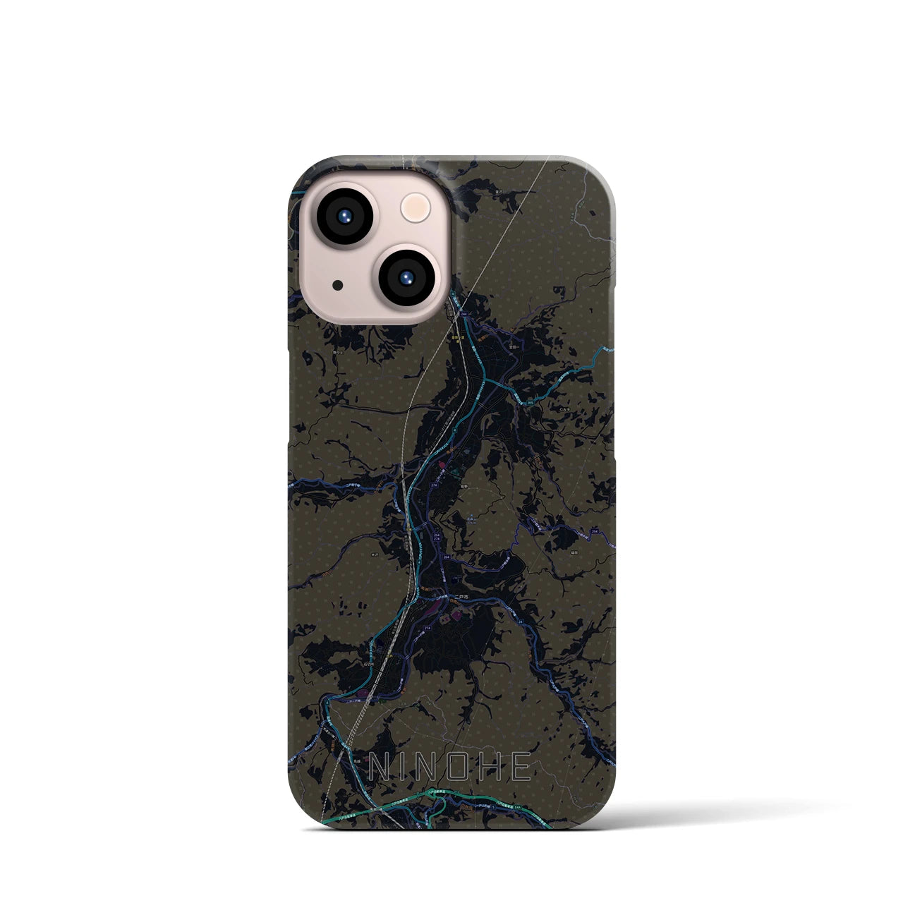 【二戸(岩手県)】地図柄iPhoneケース(バックカバータイプ)