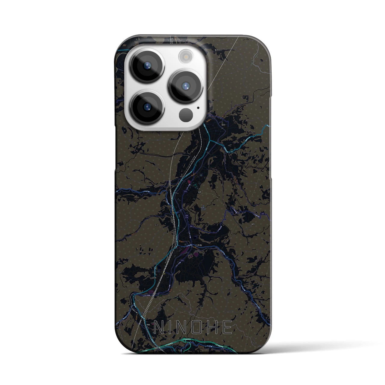 【二戸(岩手県)】地図柄iPhoneケース(バックカバータイプ)