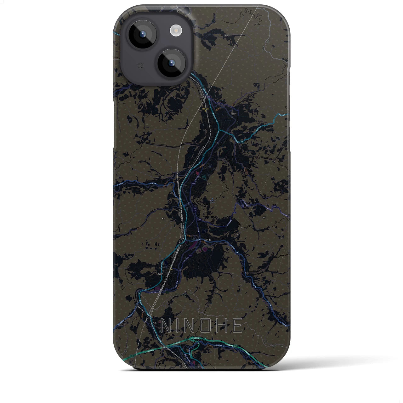 【二戸(岩手県)】地図柄iPhoneケース(バックカバータイプ)