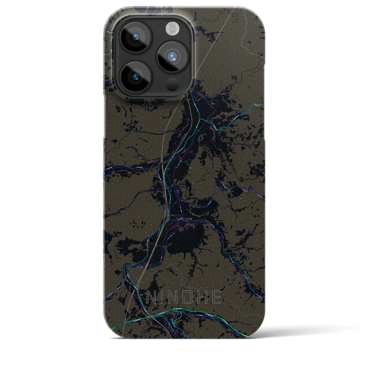 【二戸(岩手県)】地図柄iPhoneケース(バックカバータイプ)