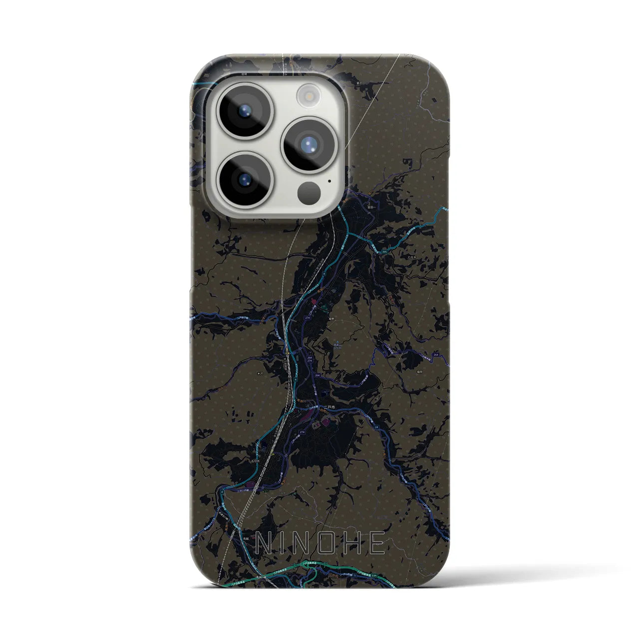 【二戸(岩手県)】地図柄iPhoneケース(バックカバータイプ)
