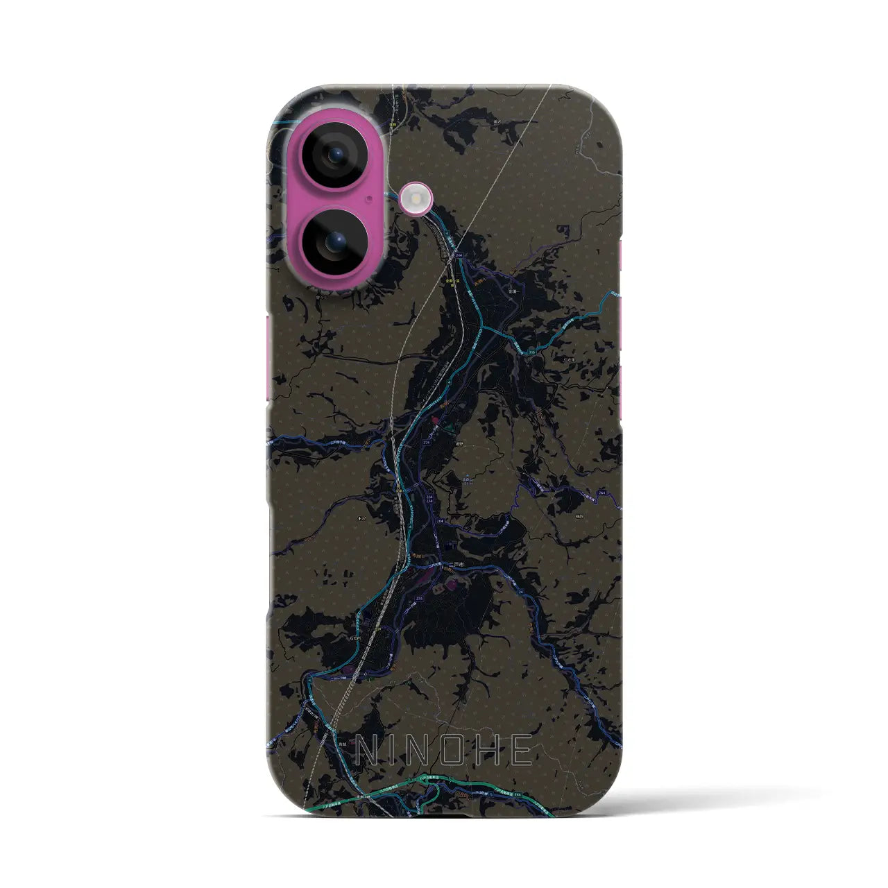 【二戸(岩手県)】地図柄iPhoneケース(バックカバータイプ)
