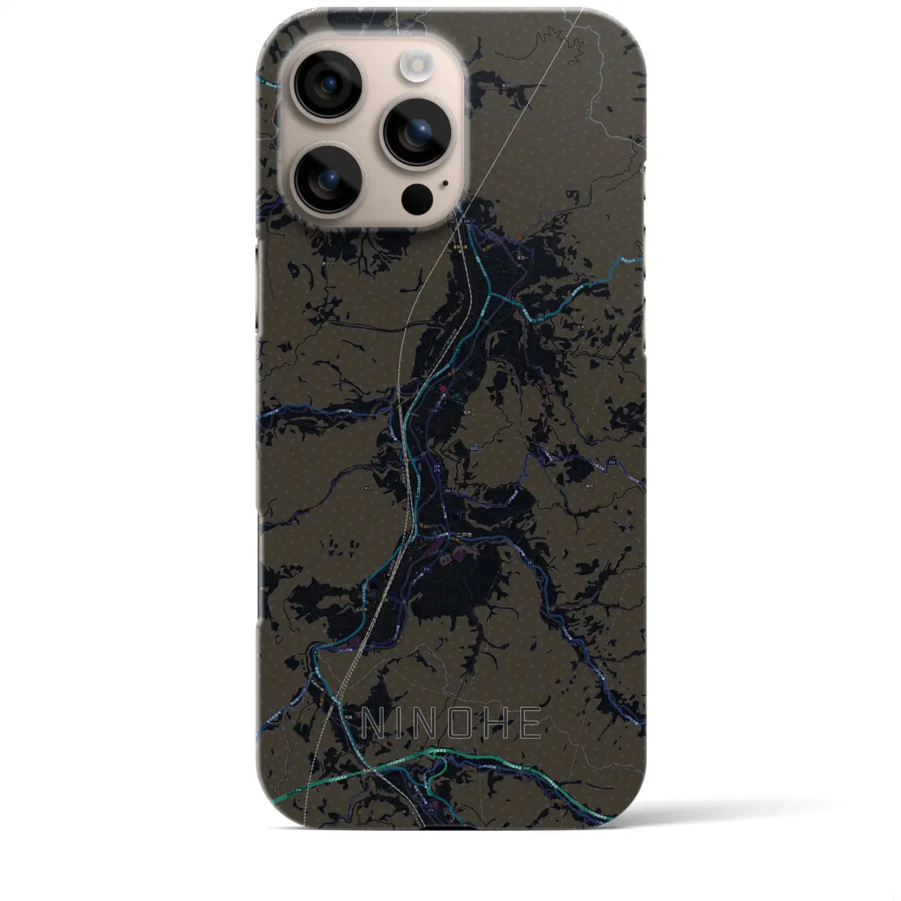 【二戸(岩手県)】地図柄iPhoneケース(バックカバータイプ)
