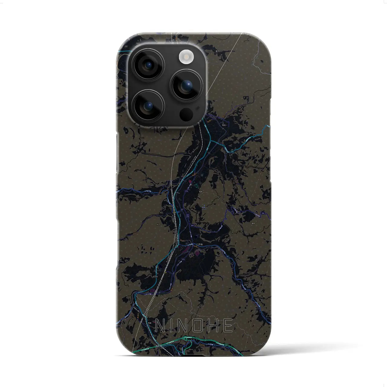 【二戸(岩手県)】地図柄iPhoneケース(バックカバータイプ)