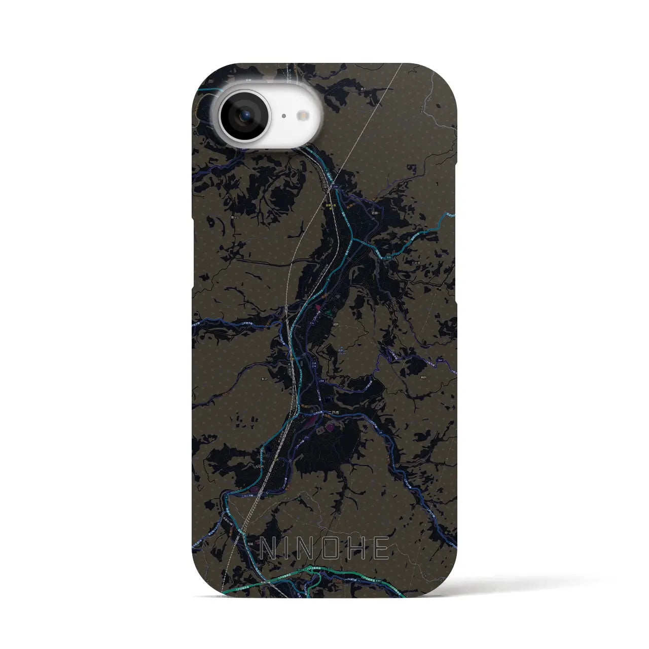 【二戸(岩手県)】地図柄iPhoneケース(バックカバータイプ)