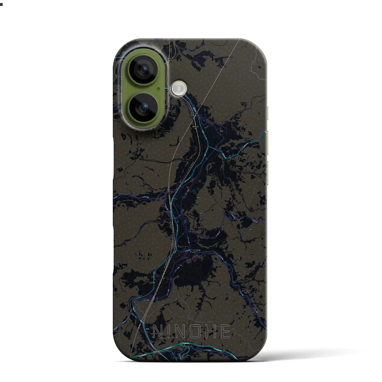 【二戸(岩手県)】地図柄iPhoneケース(バックカバータイプ)