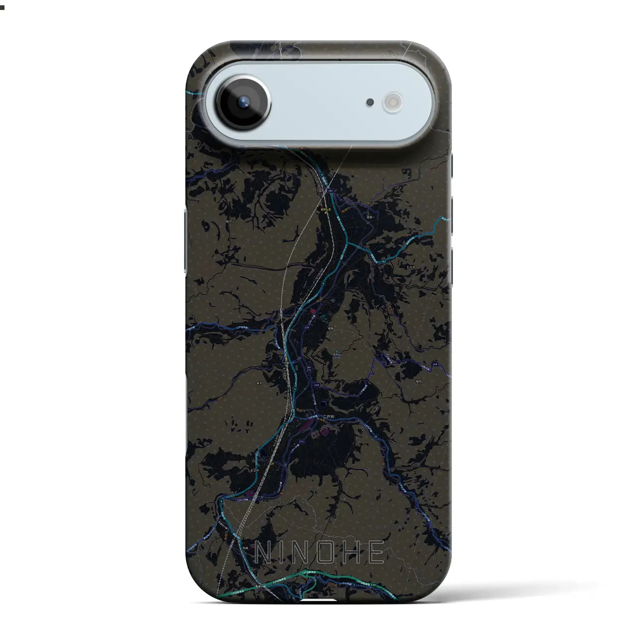 【二戸(岩手県)】地図柄iPhoneケース(バックカバータイプ)