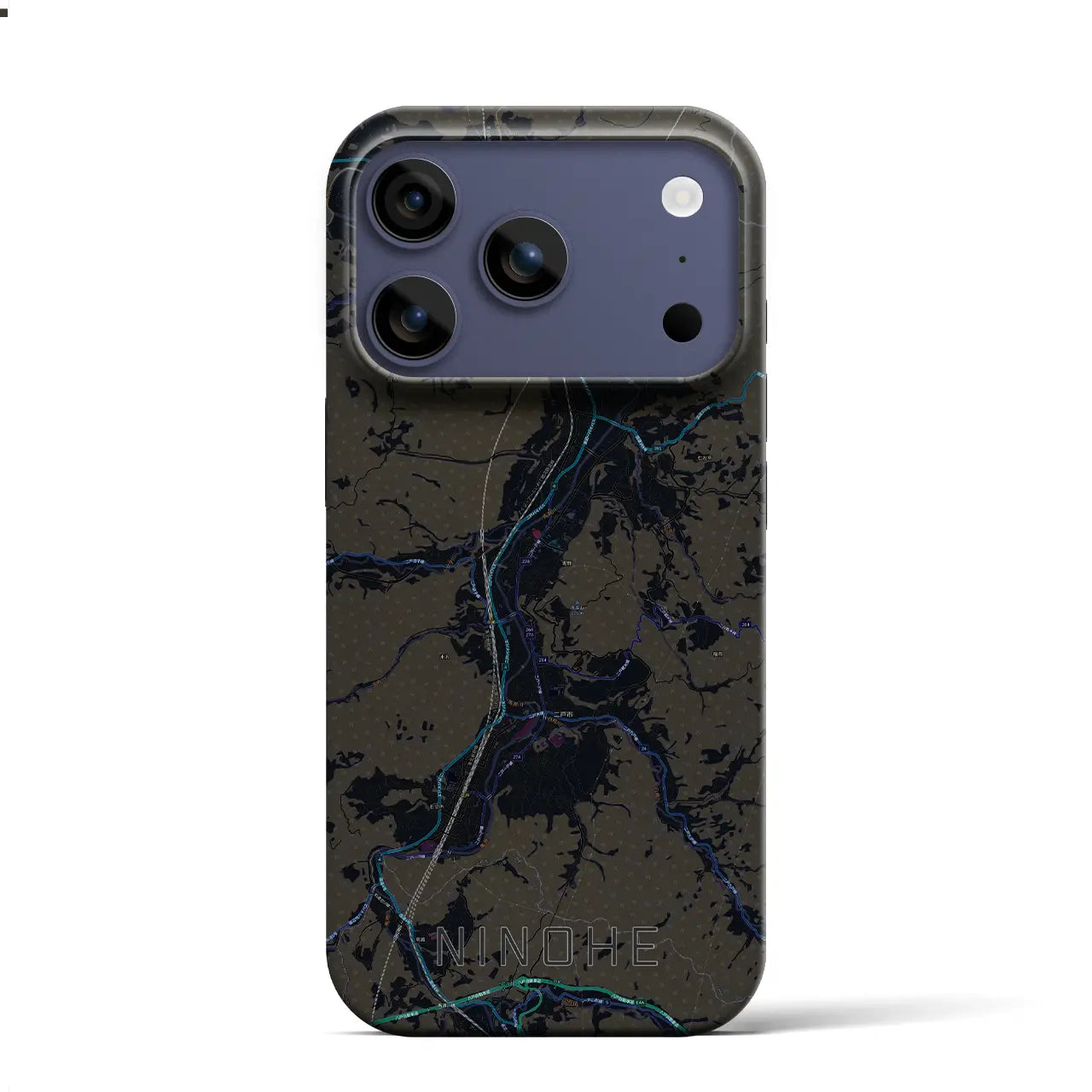 【二戸(岩手県)】地図柄iPhoneケース(バックカバータイプ)