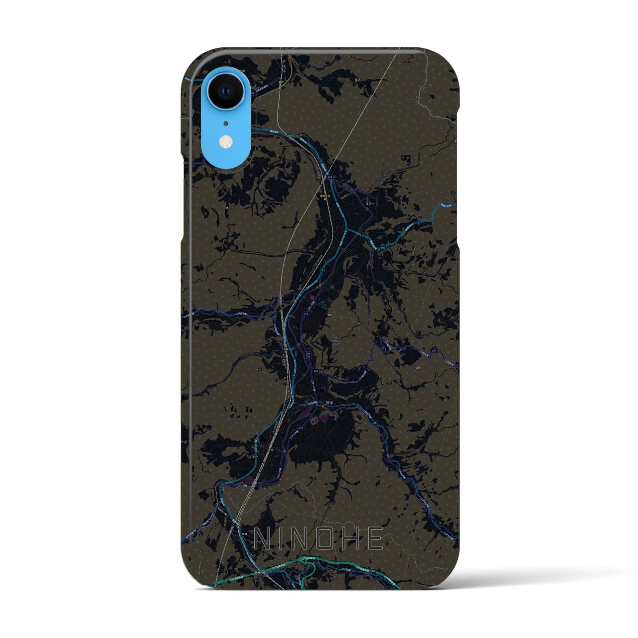 【二戸(岩手県)】地図柄iPhoneケース(バックカバータイプ)