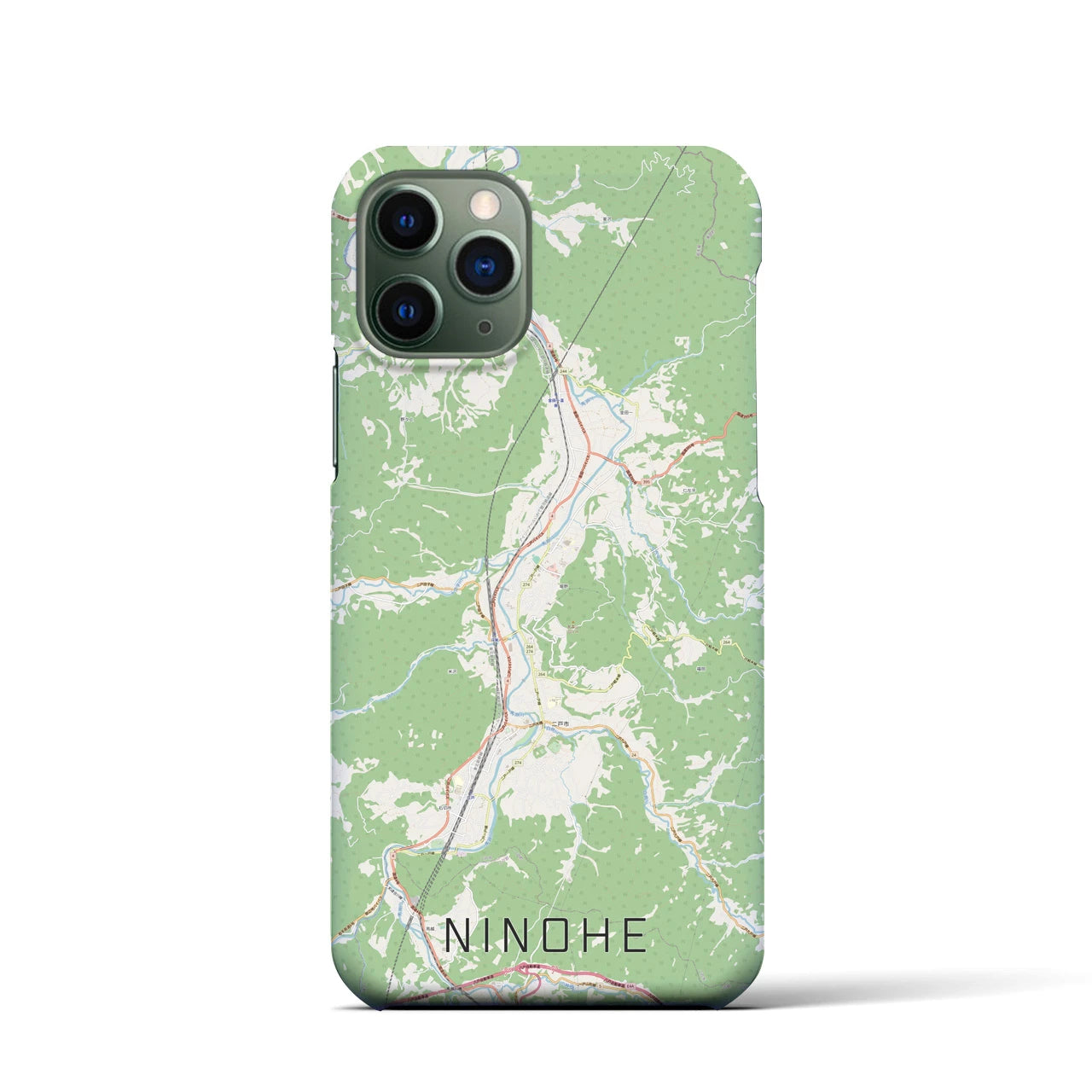 【二戸(岩手県)】地図柄iPhoneケース(バックカバータイプ)