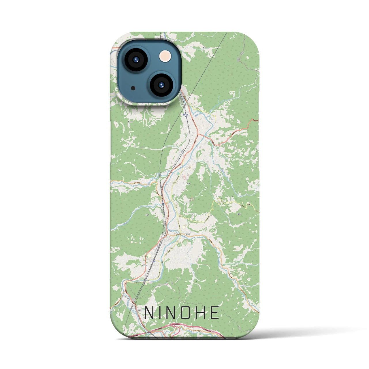 【二戸(岩手県)】地図柄iPhoneケース(バックカバータイプ)