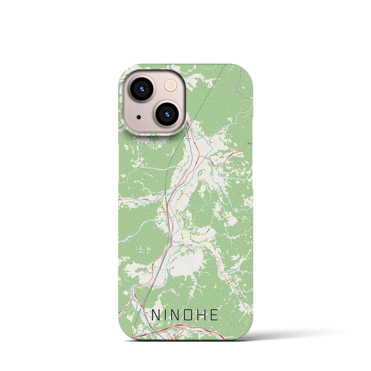 【二戸(岩手県)】地図柄iPhoneケース(バックカバータイプ)