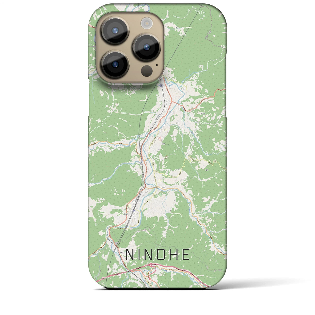 【二戸(岩手県)】地図柄iPhoneケース(バックカバータイプ)