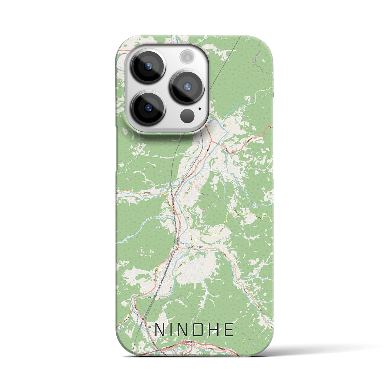 【二戸(岩手県)】地図柄iPhoneケース(バックカバータイプ)