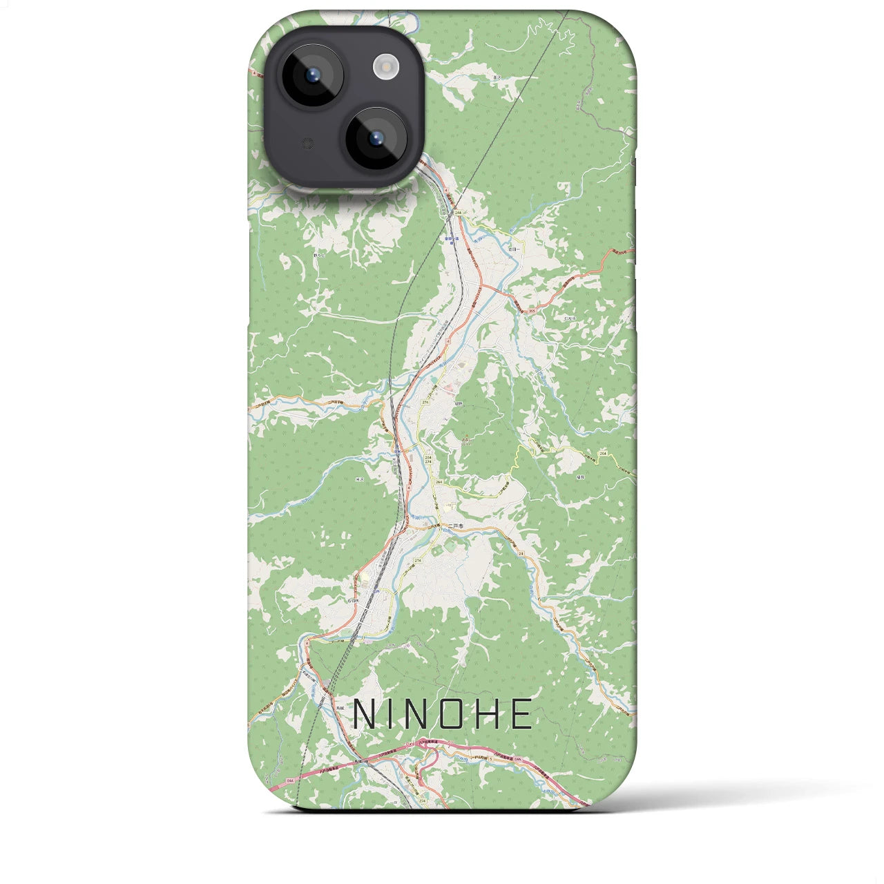 【二戸(岩手県)】地図柄iPhoneケース(バックカバータイプ)