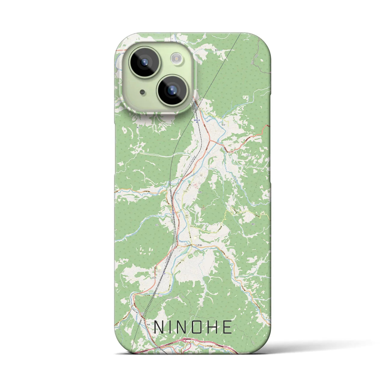 【二戸(岩手県)】地図柄iPhoneケース(バックカバータイプ)