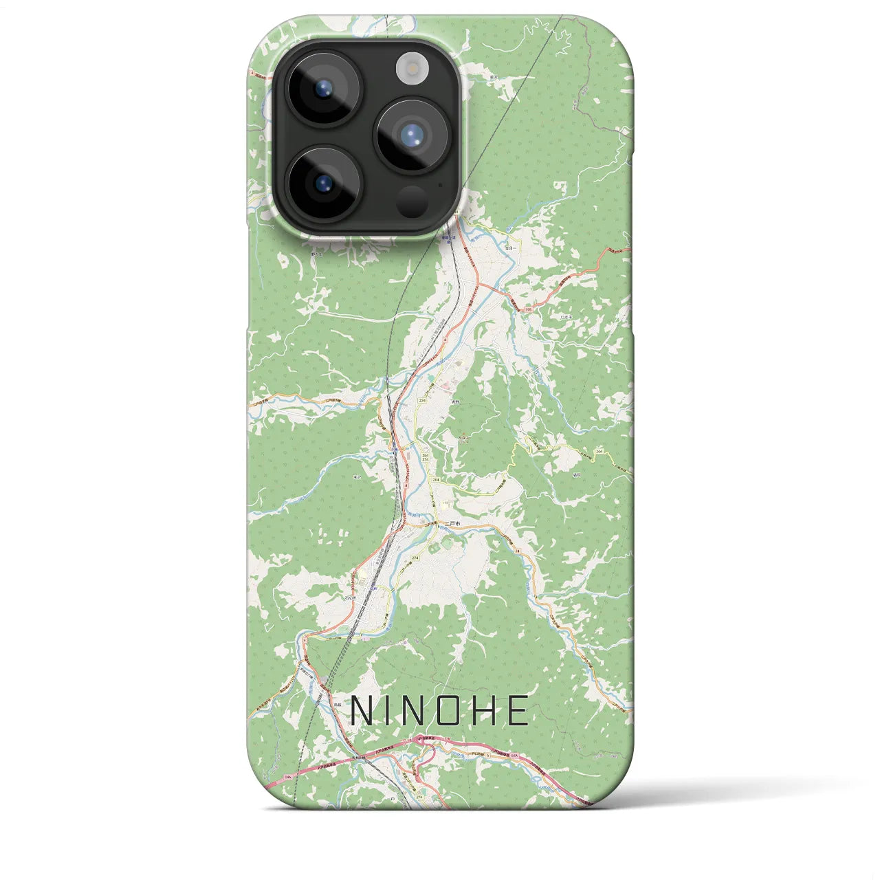 【二戸(岩手県)】地図柄iPhoneケース(バックカバータイプ)