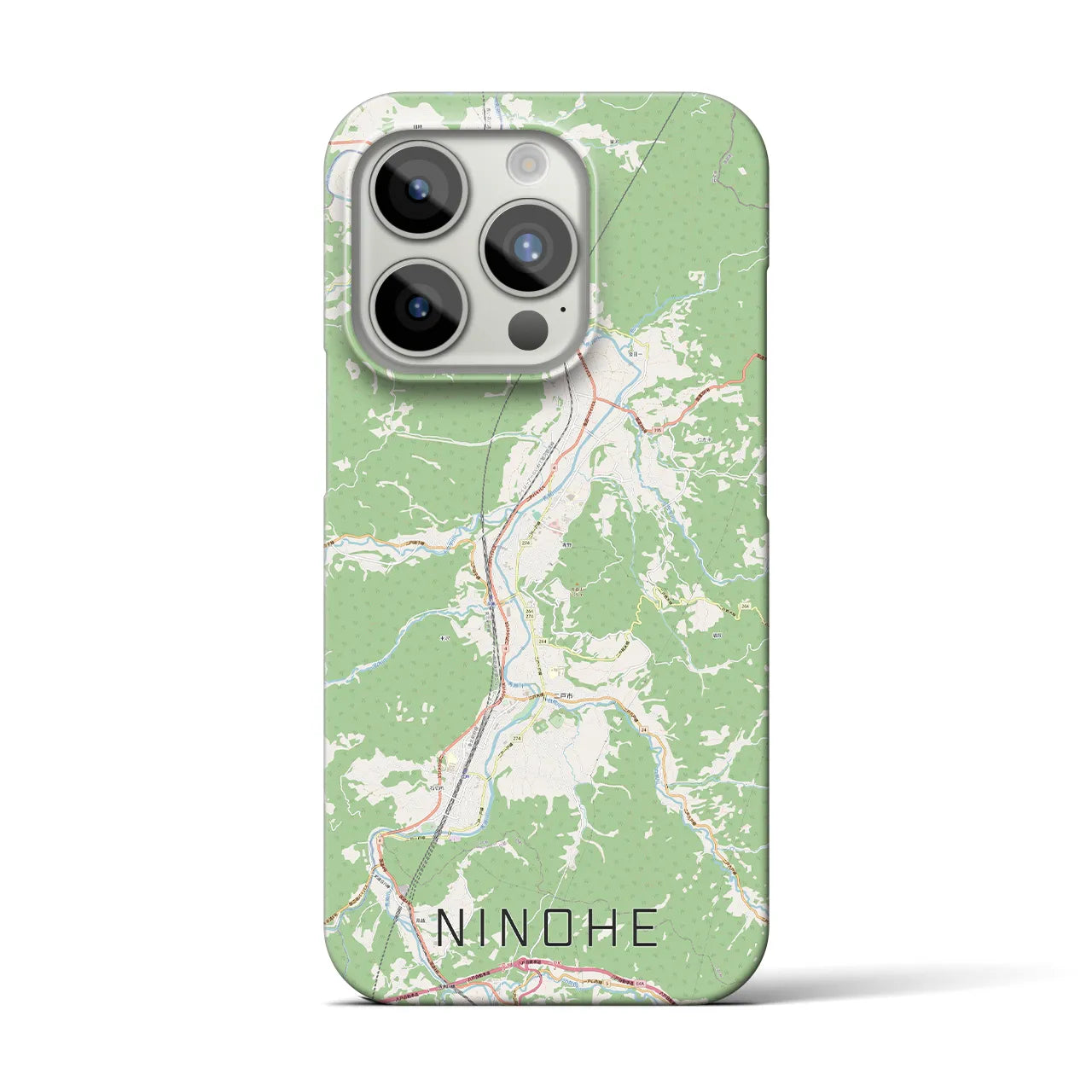 【二戸(岩手県)】地図柄iPhoneケース(バックカバータイプ)