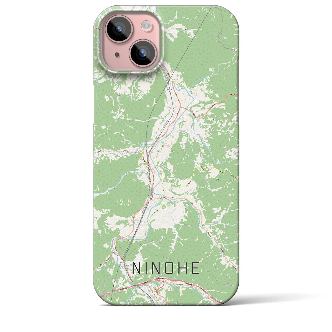 【二戸(岩手県)】地図柄iPhoneケース(バックカバータイプ)