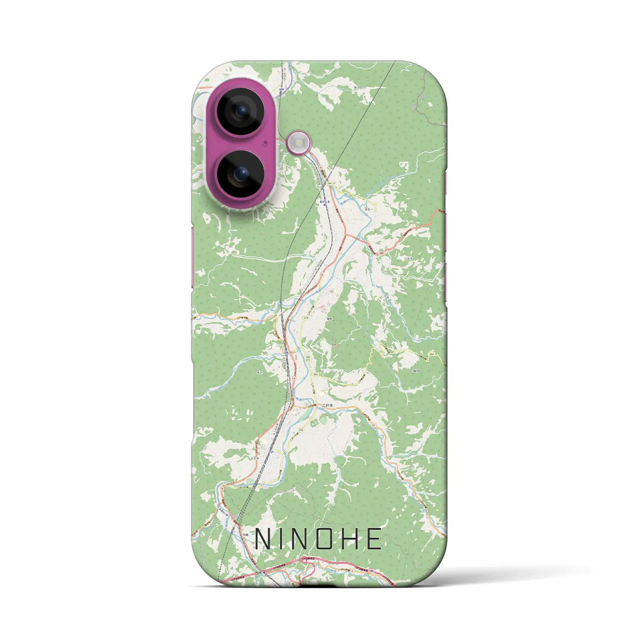 【二戸(岩手県)】地図柄iPhoneケース(バックカバータイプ)