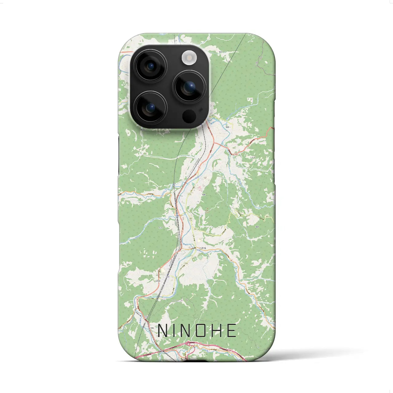 【二戸(岩手県)】地図柄iPhoneケース(バックカバータイプ)