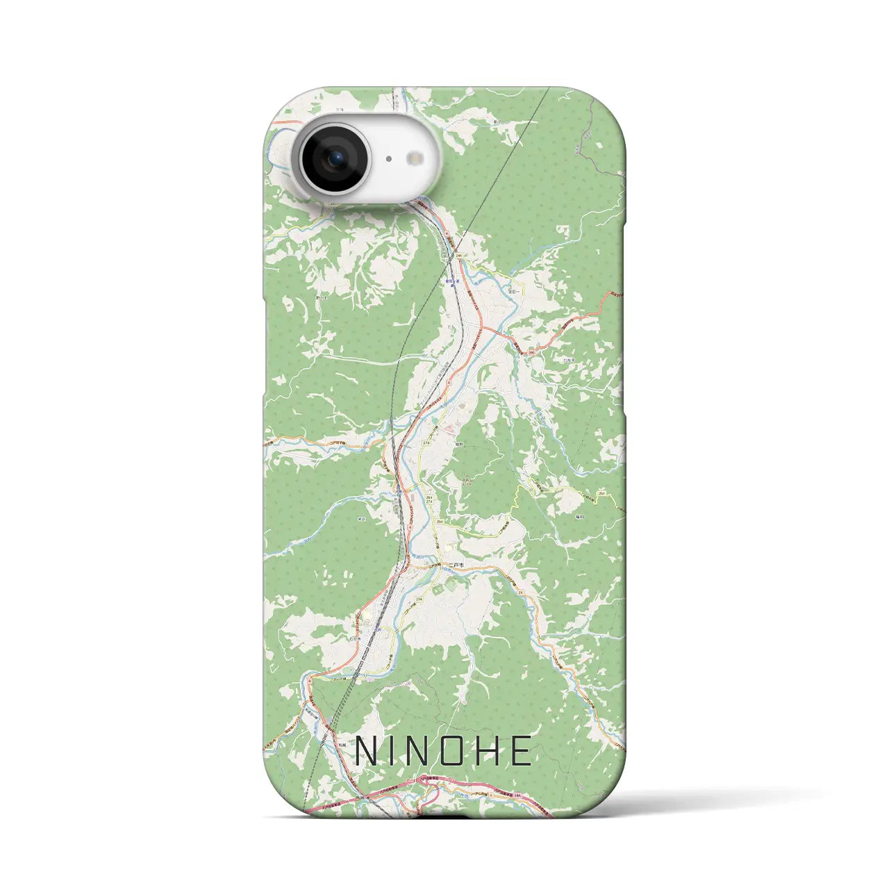 【二戸(岩手県)】地図柄iPhoneケース(バックカバータイプ)