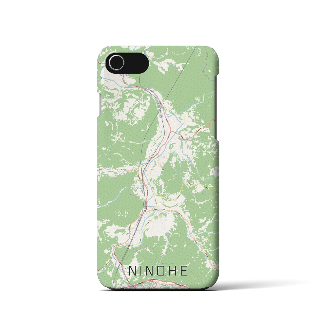 【二戸(岩手県)】地図柄iPhoneケース(バックカバータイプ)