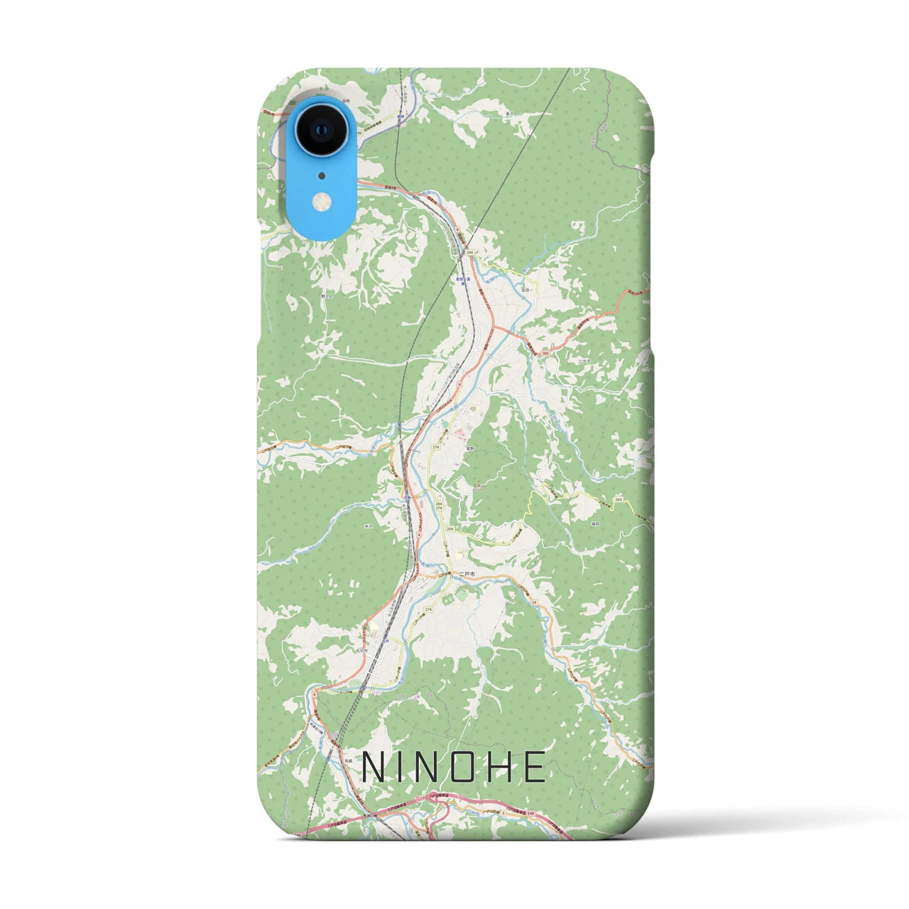 【二戸(岩手県)】地図柄iPhoneケース(バックカバータイプ)